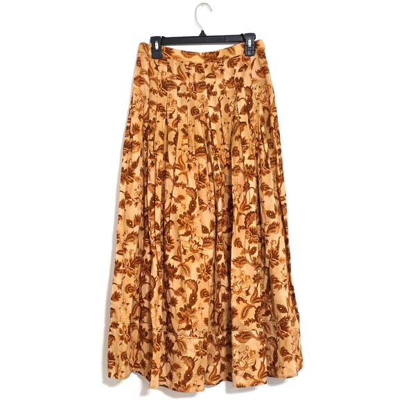Mason's Daughter Emma Floral Linen Blend Maxi Skirt Golden Meadow Size Small - Picture 4 of 16